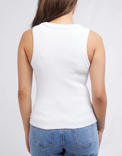 Greta Tank in White by Silent Theory
