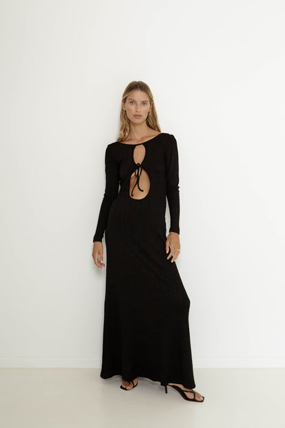 Tallulah Maxi Dress in Black by SNDYS