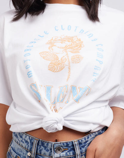 Forbidden Rose Tee in White by Silent Theory