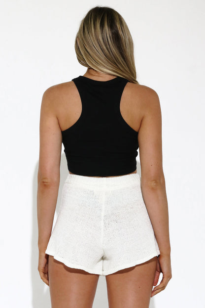 Amy Knit Shorts in White by Lost in Lunar