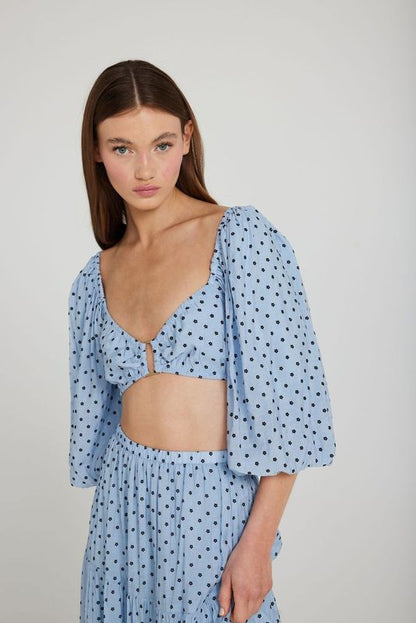 Linda Top in Blue Daisy by Daisy Says