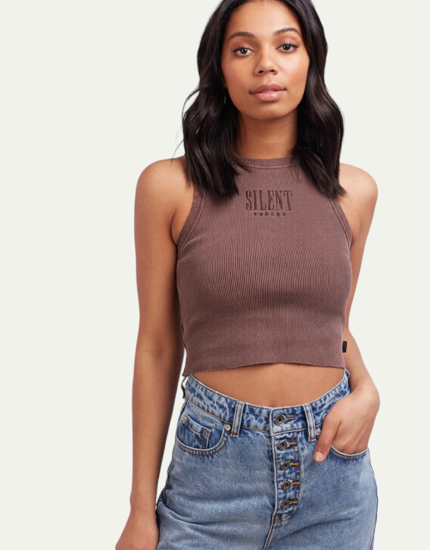 Flare Tank in Brown by Silent Theory
