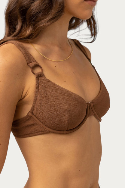 Avoca Ring Underwire Top in Chocolate by Rhythm
